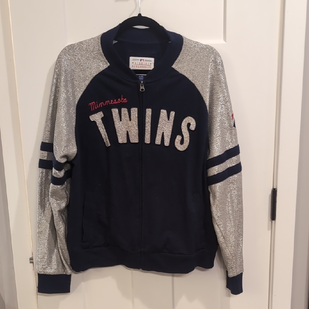 Genuine Merchandise Minnesota Twins Varsity Jacket - Navy and Silver